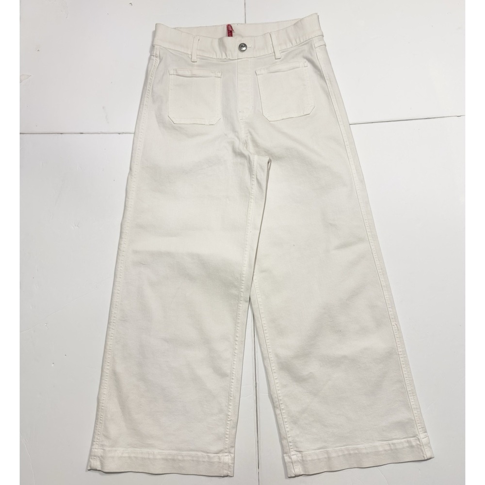 Spanx Women's Cropped Wide Leg Jeans SPANXshape EveryWear Patch Pocket Stretch M - Picture 4 of 14